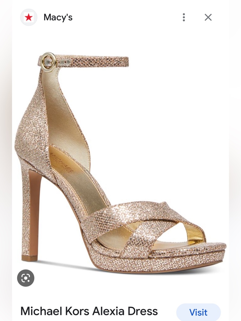 NWT Gold Strappy Heels